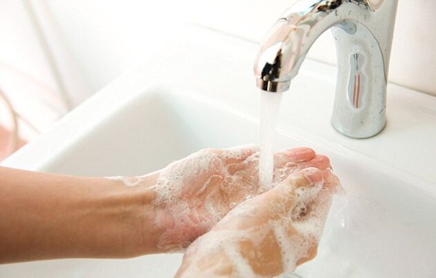 洗手以防止感染蠕虫